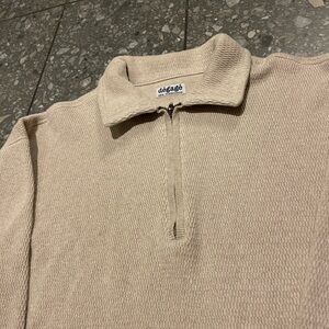 Vintage Degage 1/4 Zip Pull Over Large